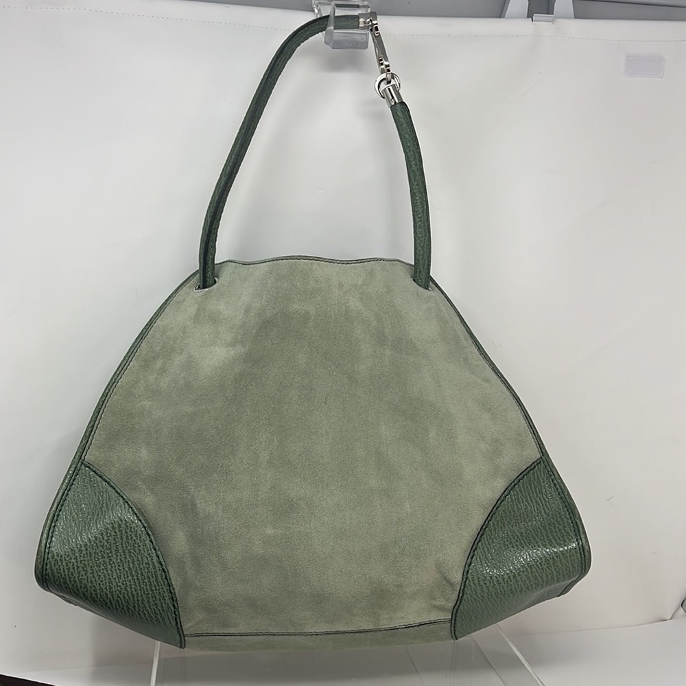 Tod’s Suede and Pebbled Leather Flat Back Shoulder Bag - Picture 7 of 13